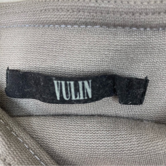 Vulin Midi Skirt Medium Cotton Spandex Stretch Waist Minimalist A Line - Picture 15 of 16